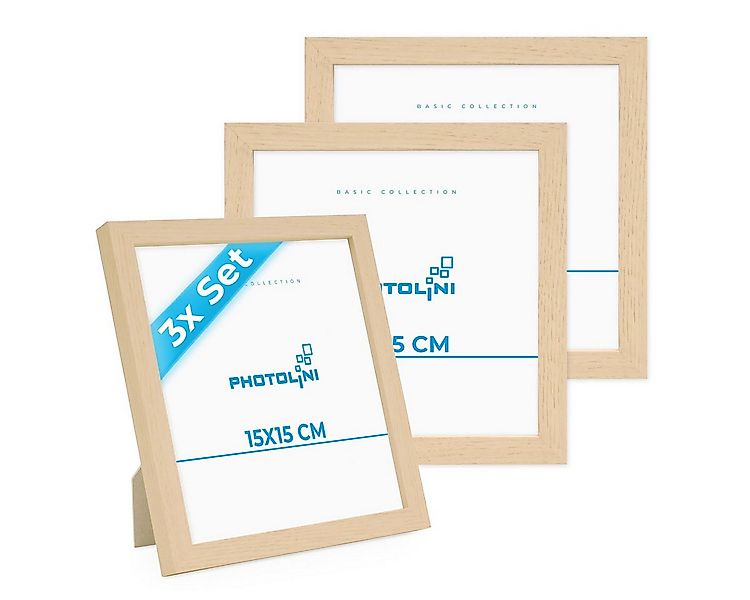 PHOTOLINI Bilderrahmen 3er Set, stabiles MDF-Holz, mit Acrylglas, extra Zub günstig online kaufen