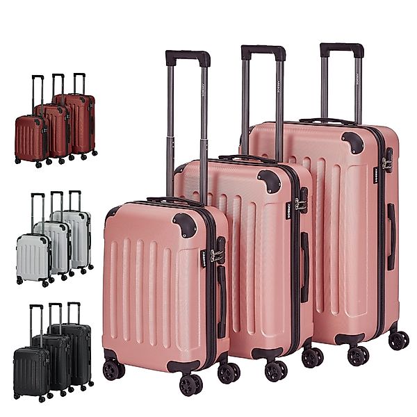 Arebos Koffer Reisekoffer 3er Set Hartschalen günstig online kaufen