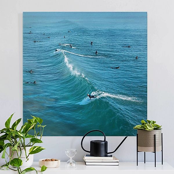 Leinwandbild Surfer am Huntington Beach günstig online kaufen