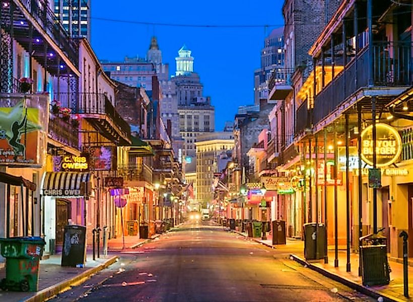 Papermoon Fototapete »Bourbon Street New Orleans« glatt günstig online kaufen