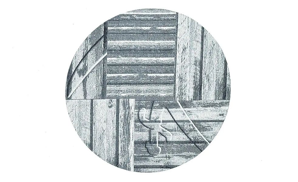 Sansibar Teppich "Keitum 010" rund 3 mm Höhe Flachgewebe, modernes Holz Des günstig online kaufen