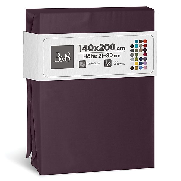 BETTWAESCHE-MIT-STIL Spannbettlaken Mako Satin Spannbettlaken, Matratzenhöh günstig online kaufen