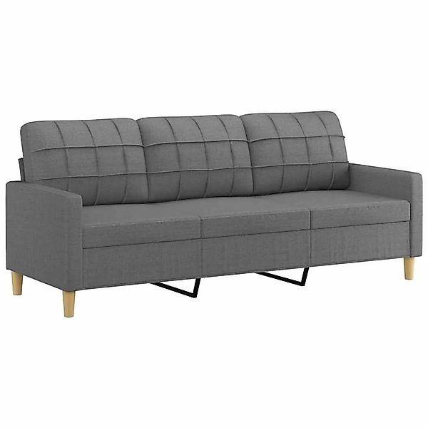 vidaXL 3-Sitzer-Sofa Dunkelgrau 180 cm Stoff 359100 günstig online kaufen