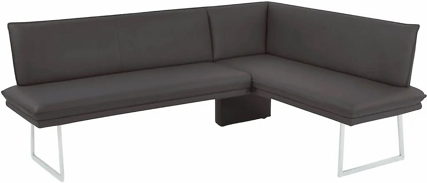 K+W Komfort & Wohnen Eckbank mit Sattlernaht und schmaler Kufe, langer Sche günstig online kaufen