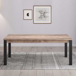 Küchen Tisch modern günstig in Eiche dunkel Holzoptik Schwarz günstig online kaufen