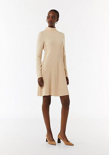 comma Minikleid Kleid Kurzes Rippstrickkleid mit Turtleneck günstig online kaufen