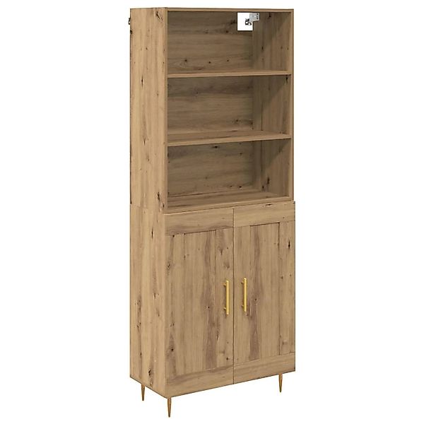vidaXL Highboard Artisan-Eiche 69,5 x 34 x 180 cm Holzwerkstoff 3416037 günstig online kaufen