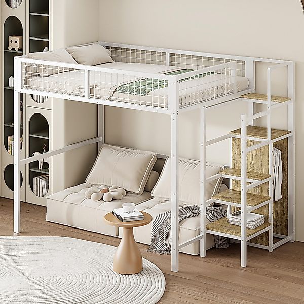 Flieks Hochbett Kinderbett 140x200cm mit Leiter, günstig online kaufen