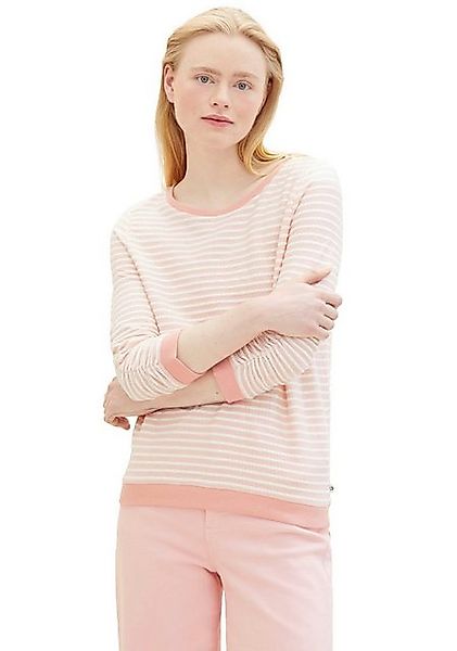 TOM TAILOR Denim Sweatshirt mit gestreifter Optik günstig online kaufen