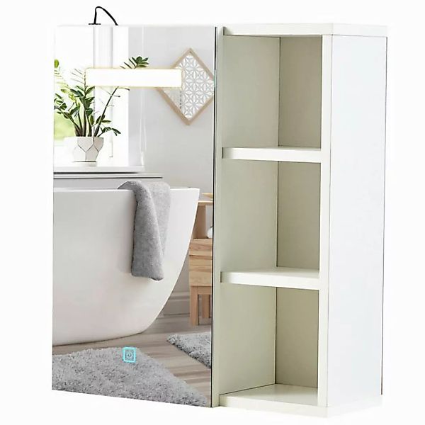 CLIPOP Badezimmerspiegelschrank 45x16.5x52cm Hängeschrank (1er Set) Wandsch günstig online kaufen