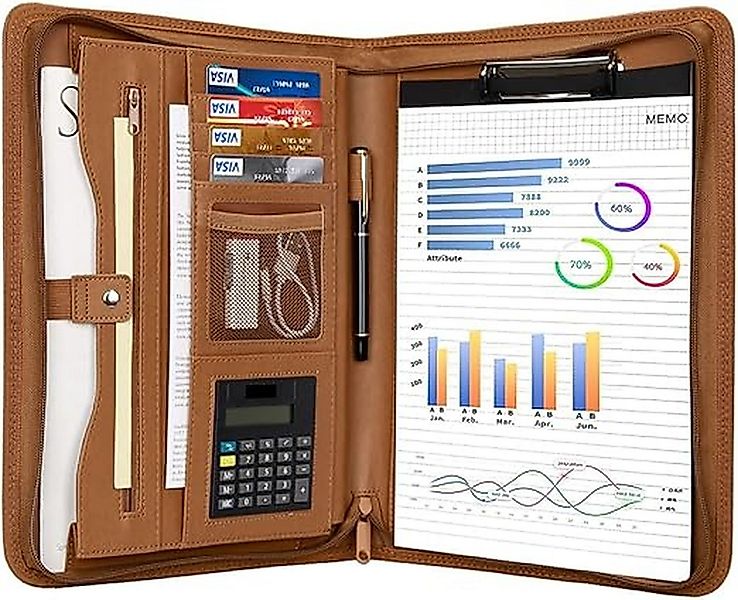 M-Diamant Konferenzmappe Schreibmappe mit Reißverschluss DIN A4 Businessmap günstig online kaufen