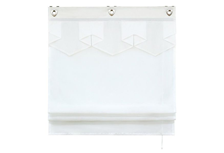 Delien Raffrollo Anita, mit Hakenaufhängung, Voile mit farbigem Abschluss günstig online kaufen