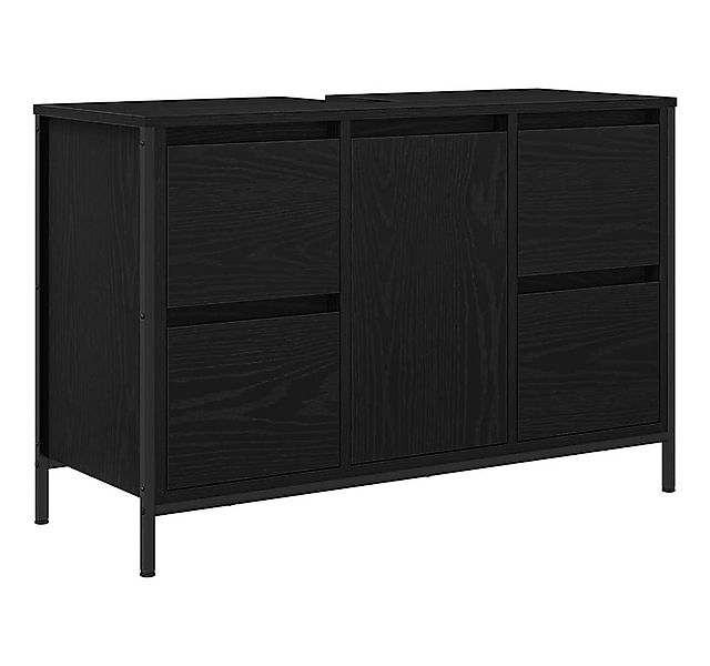 vidaXL Badezimmerspiegelschrank Waschbeckenunterschrank mit Schubladen Schw günstig online kaufen