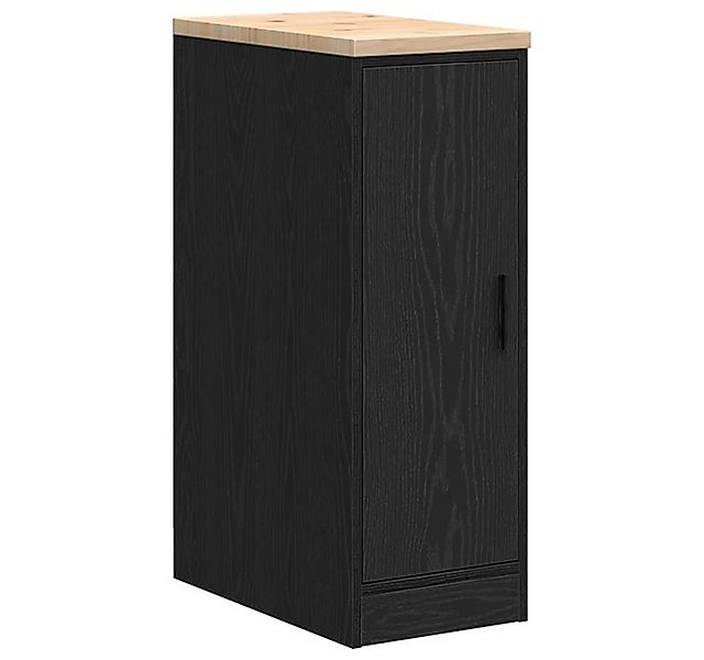 vidaXL Werkzeugschrank Garagen-Aufbewahrungsschrank Schwarz Massivholz Kief günstig online kaufen