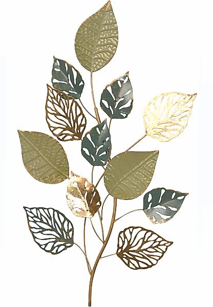 HOFMANN LIVING AND MORE Wanddekoobjekt "Wanddekoration" Zweig mit Blättern, günstig online kaufen