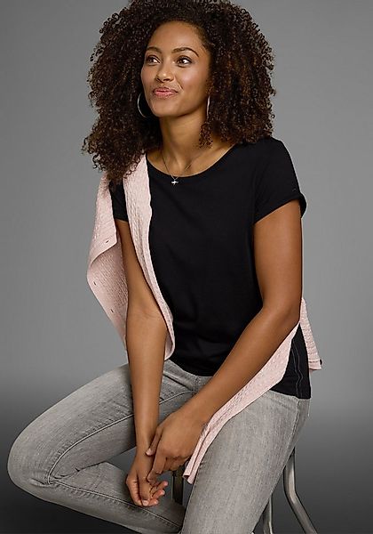 KangaROOS T-Shirt Kurzarm, figurbetonte Passform, aus Single Jersey günstig online kaufen