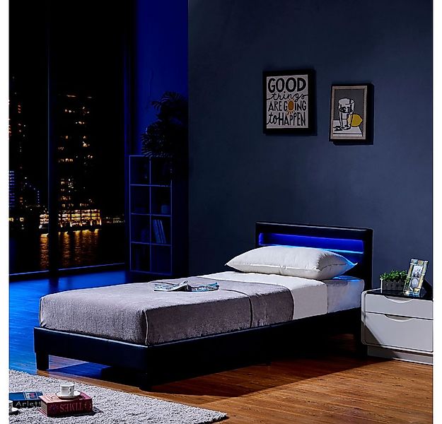 HOME DELUXE Bett ASTRO - 90/140 (inklusive Matratze & Lattenrost), großes g günstig online kaufen