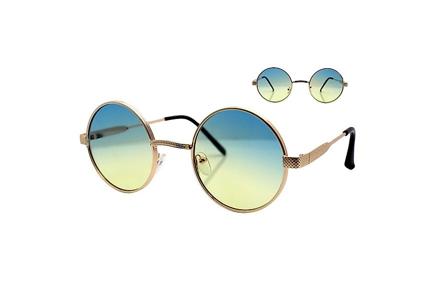 Vaccari-design Sonnenbrille (1x Runde Hippie Festival Brille mit Brillenbeu günstig online kaufen