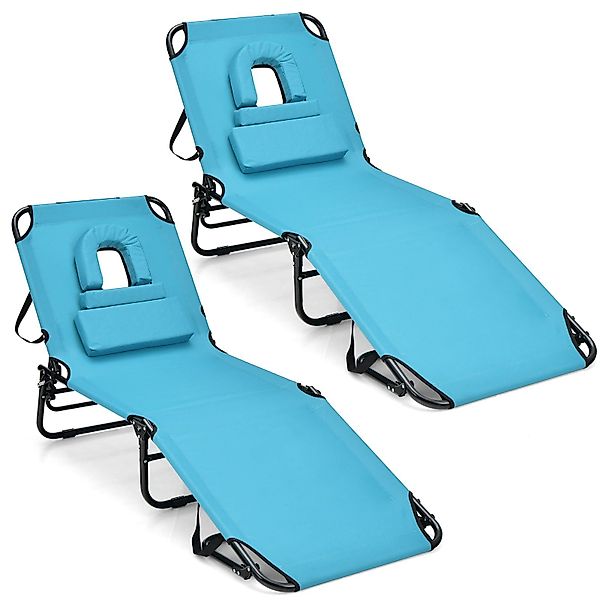 COSTWAY Gartenliege Sonnenliege, 2 St., mit günstig online kaufen