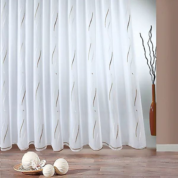 Weckbrodt Gardine »VIVIEN«, (1 St.), echte Stickerei, Voile, Allover, Motiv günstig online kaufen