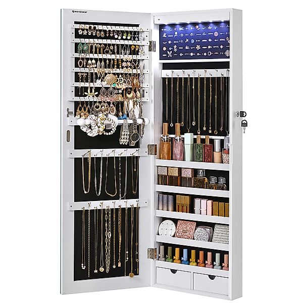 SONGMICS Schmuckschrank Spiegelschrank mit LED und günstig online kaufen