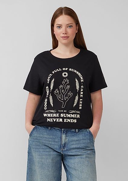 QS Kurzarmshirt Baumwoll T-Shirt mit Frontprint günstig online kaufen