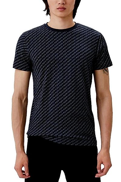 PHILIPP PLEIN T-Shirt Herren Multi Logo Slim fit Skull Tee mit Doppelnadels günstig online kaufen