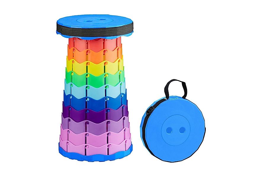 relaxdays Campinghocker Teleskophocker Camping, Bunt günstig online kaufen