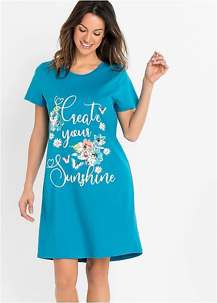 bonprix Nachthemd Packung, 2 tlg. für entspannte Stunden zu Hause, aus Baum günstig online kaufen