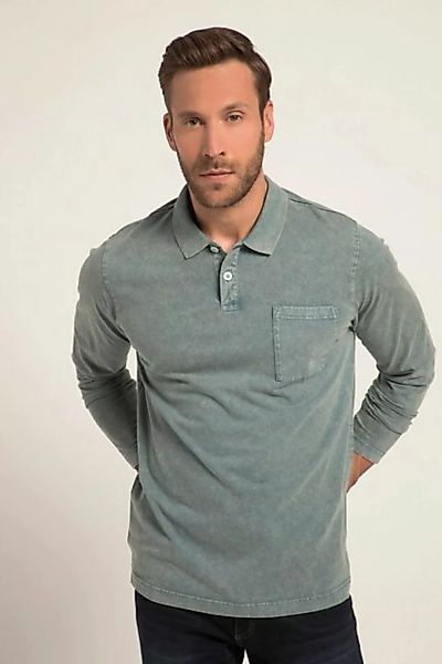JP1880 Poloshirt Poloshirt Denim Langarm Jeansoptik Brusttasche günstig online kaufen
