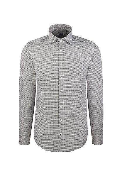 seidensticker Businesshemd "Schwarze Rose" Slim 1/1 Kentkragen Pepita günstig online kaufen