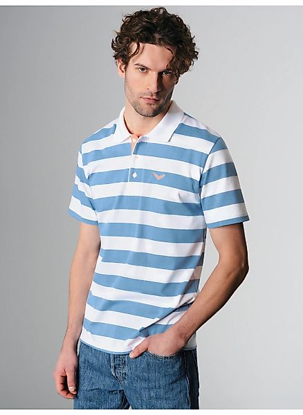 Trigema Poloshirt "TRIGEMA Heavy Poloshirt mit Ringelmuster", (1 tlg.) günstig online kaufen