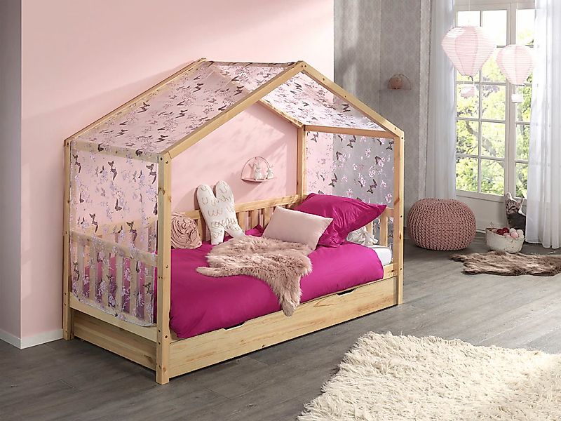 Vipack Hausbett "Dallas", wahlweise mit Bettschublade oder Textilhimmel, Au günstig online kaufen