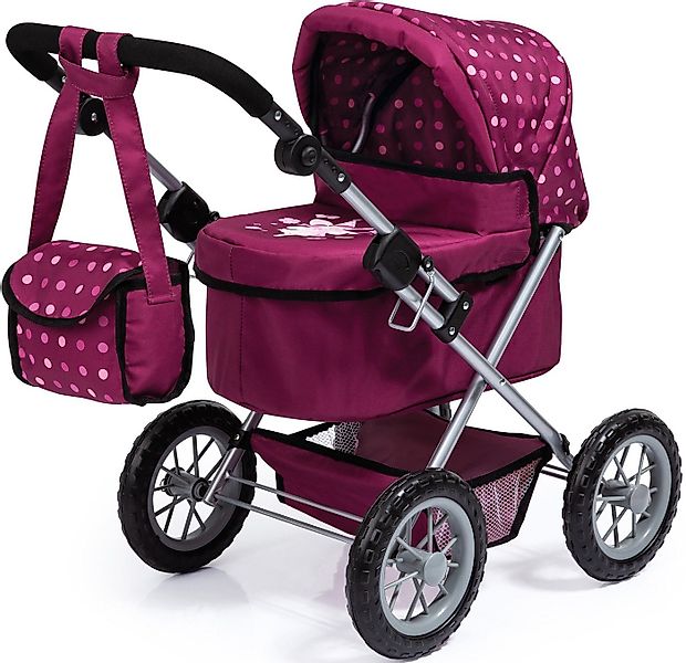 Bayer Puppenwagen Trendy, bordeaux, mit Wickeltasche günstig online kaufen