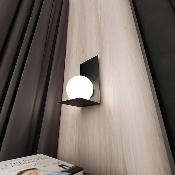 Wandlampe Form 5, 15 cm x 30 cm, schwarz/opal günstig online kaufen