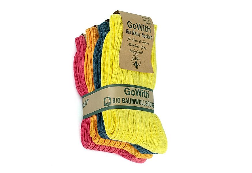GoWith Wandersocken Biosocken Lang Wandersocken Laufsocken Arbeitssocken (4 günstig online kaufen