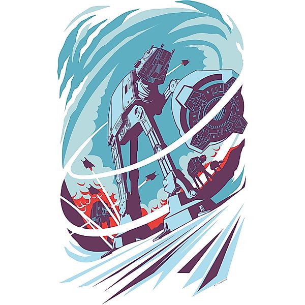 Komar Bild "Star Wars Classic Vector Hoth" Star Wars 1 Stk. tlg. Wandbild z günstig online kaufen