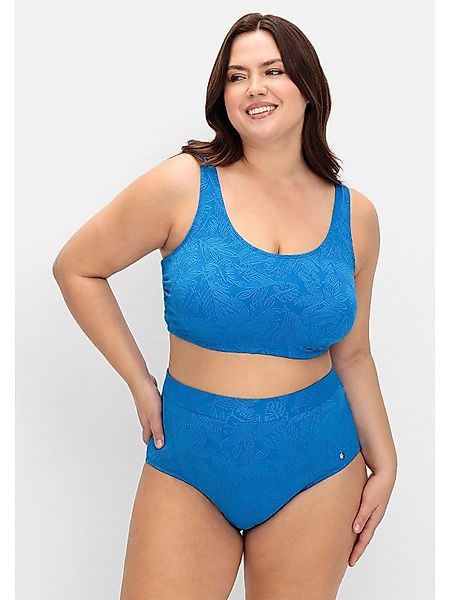 Sheego Bügel-Bikini-Top Große Größen, mit Blumen-Struktur günstig online kaufen