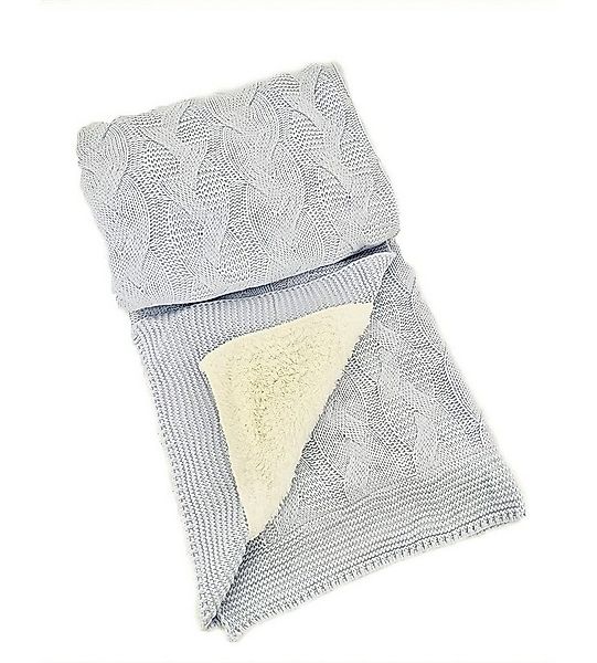 Babydecke Kuscheldecke, NoblesBox, Innen Wollig, Strickdecken in verschiede günstig online kaufen