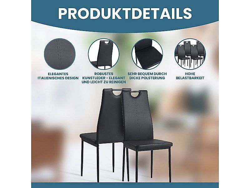 Albatros International Esszimmerstuhl Esszimmerstühle SALERNO 4er Set schwa günstig online kaufen