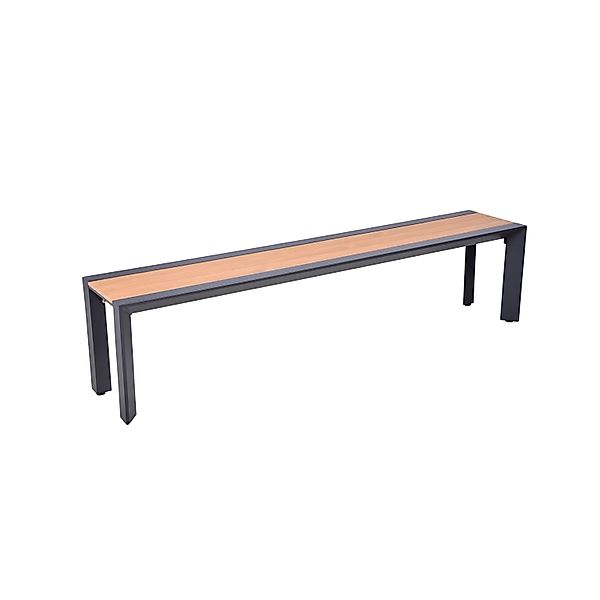 Garden Pleasure Gartenbank Silea 44 cm x 180 cm x 35,5 cm Braun-Schwarz günstig online kaufen