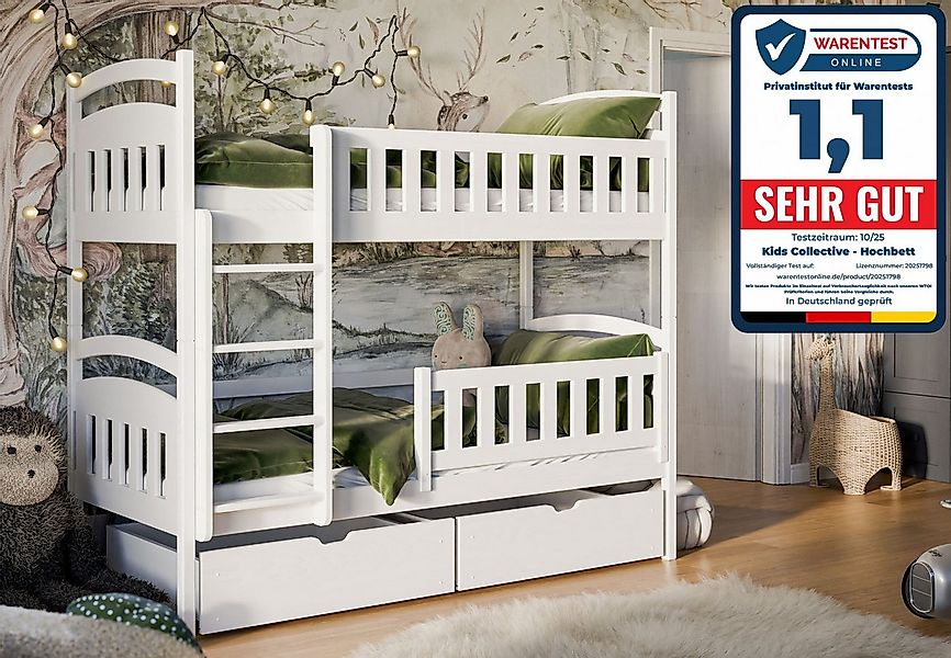 Kids Collective Etagenbett Hochbett Kinderbett 80x180 90x200 umbaubar in zw günstig online kaufen