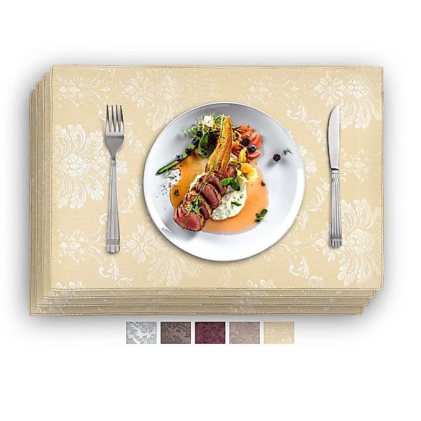 Vivi Idee Platzset Geprägte luxuriöse Tischsets Tischmatte Kunstleder, abwi günstig online kaufen