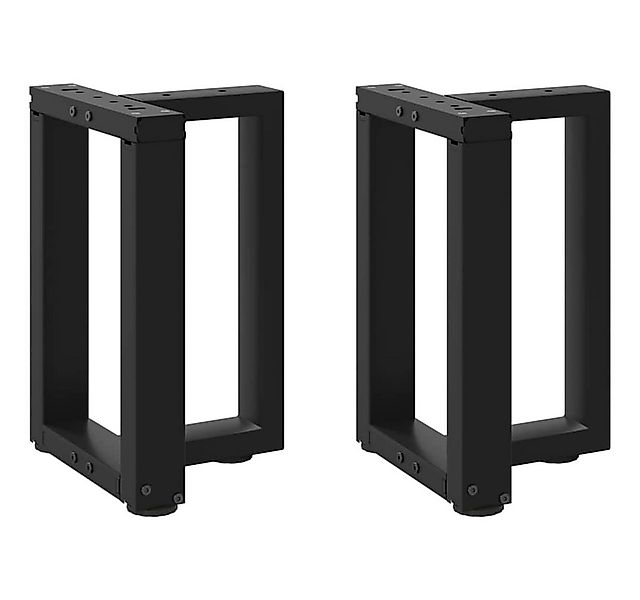 vidaXL Tischbein Couchtischbeine T-Form 2 Stk. Schwarz 28x25x(42-43) cm Sta günstig online kaufen