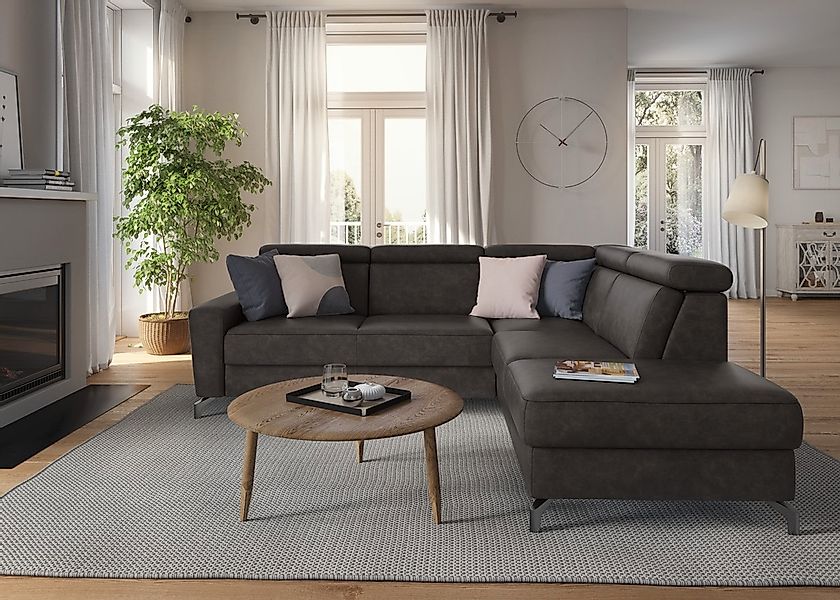sit&more Ecksofa »Scarlett L-Form«, inklusive Kopfteilverstellung, wahlweis günstig online kaufen