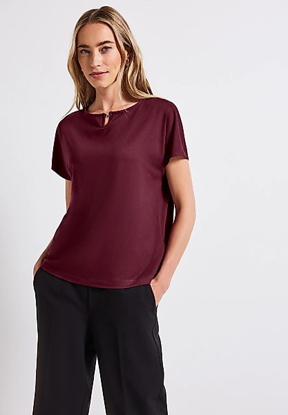 STREET ONE T-Shirt, mit Materialmix günstig online kaufen