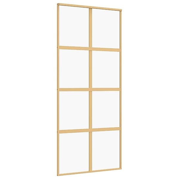 vidaXL Schiebetür Golden 90x205 cm ESG-Klarglas und Aluminium 155185 günstig online kaufen