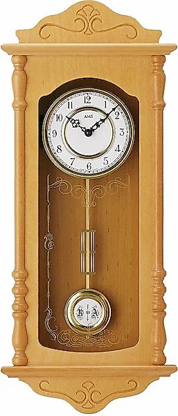 AMS Pendelwanduhr W7013/16 (Quarzuhr, Holz-/Glasgehäuse,Erle,Esszimmer,Wohn günstig online kaufen
