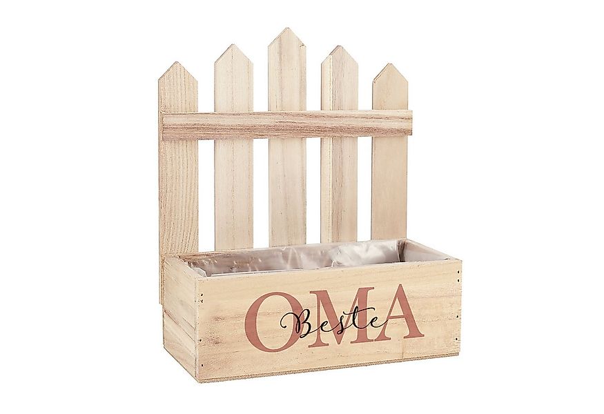 Herz & Heim Geschenkbox Pflanzkorb aus Holz mit Zaun und Motiv für die Best günstig online kaufen