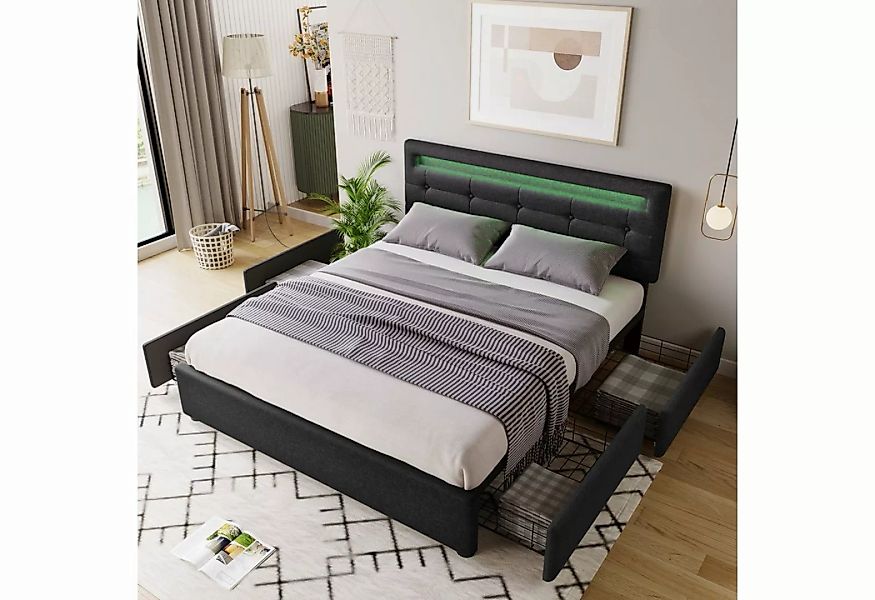 REDOM Polsterbett Polsterbett Einzelbett Doppelbett Bett Funktionsbett mit günstig online kaufen